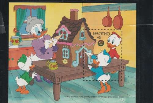 LESOTHO 1986 Christmas - Walt Disney Figures UMM CV R121 SG MS749