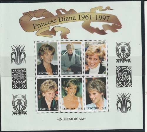 LESOTHO 1998 Diana, Princess of Wales Commemoration, 1961-1997 UMM CV R145.20
