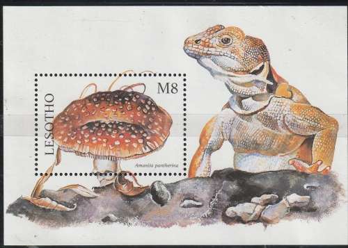 LESOTHO 1998 Mushrooms of the World UMM CV R121 SG MS1419A