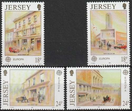 JERSEY 1990 EUROPA Stamps - Post Offices UMM CV R50.60 SG 517-520