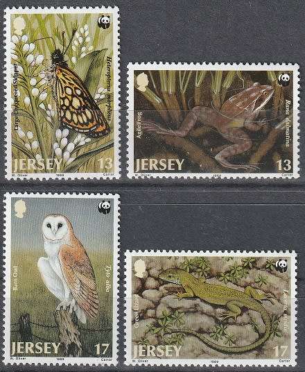 JERSEY 1989 Animal Protection UMM CV R61.60 SG 492-95