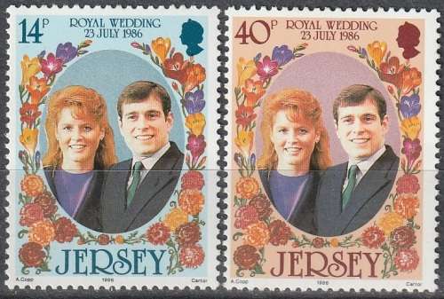 JERSEY 1986 Royal Wedding UMM CV R31.90 SG 395/6