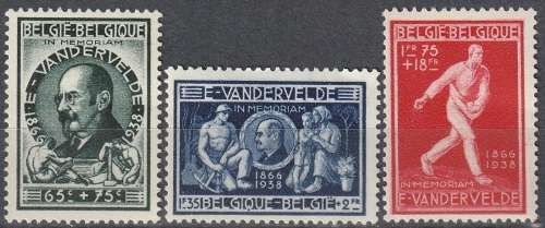 BELGIUM 1946 E.Vandervelde MM CV R151.80 SG 1182-84