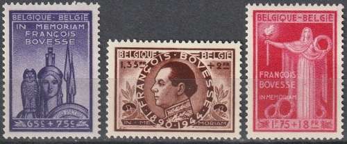 BELGIUM 1946 Fr.Bovesse MM CV R151.80 SG 1185-87