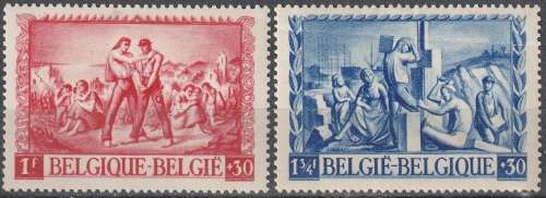 BELGIUM 1945 Charity stamps MM CV R83.60 SG 1114/5