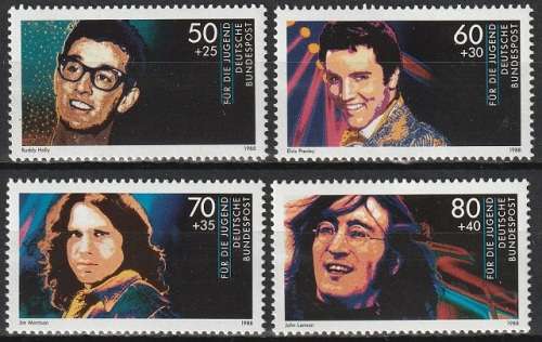 GERMANY 1988 Youth Hostel - Famous Singers UMM CV R264 SG 2235-38