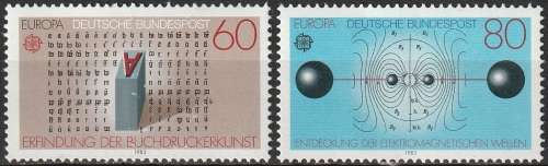 GERMANY 1983 EUROPA Stamps - Inventions UMM CV R121 SG 2025/6