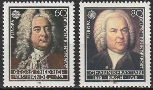 GERMANY 1985 EUROPA Stamps - European Music Year UMM CV R132 SG 2096/7