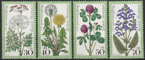 GERMANY 1977 Charity Stamps - Flowers UMM CV R99 SG 1839-42