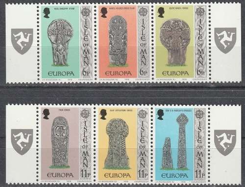 ISLE OF MAN 1978 EUROPA Stamps - Monuments UMM CV R26.40 SG 133-38