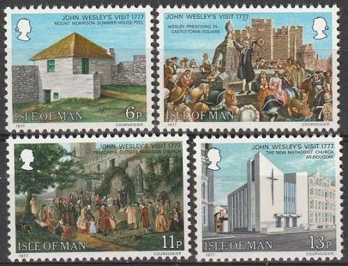 ISLE OF MAN 1977 John Wesleys Visit 1777 UMM CV R24.20 SG 103-06