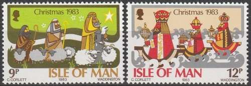 ISLE OF MAN 1983 Christmas stamps UMM CV R11 SG 257/8