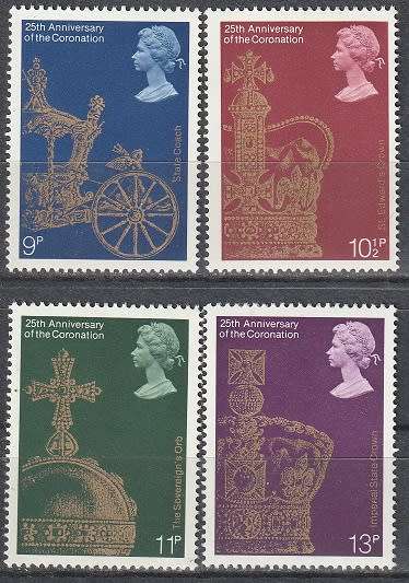 GB 1978 The 25th Anniversary of the Coronation of Elizabeth II UMM CV R16.50 SG 1059-62