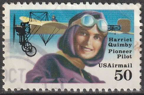 USA 1991 Aviation Pioneers - Harriet Quimby and Blériot XI Monoplane ULH CV R11 SG A2570