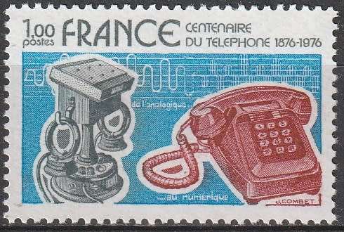 FRANCE 1976 The 100th Anniversary of the Telephone UMM CV R17.60 SG 2141