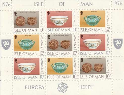 ISLE OF MAN 1976 EUROPA Stamps - Handicrafts UMM CV R49.50 SG 87-89