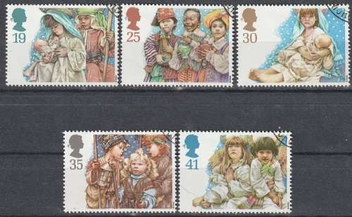 GB 1994 Christmas Stamps CTO CV R44 SG 1843-47
