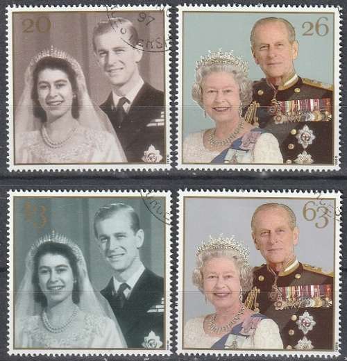 GB 1997 The 50th Anniversary of the Wedding of Queen Elizabeth II and Princ CTO CV R71.50 SG 2011-14