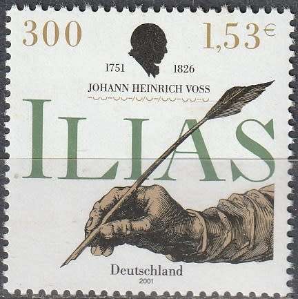 GERMANY 2001 The 250th Anniversary of the Birth of Johan Heinrich Voss UMM CV R99 SG 3040