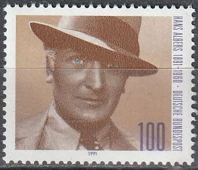 GERMANY 1991 The 100th Anniversary of the Birth of Hans Albers, Actor UMM CV R71.50 SG 2413