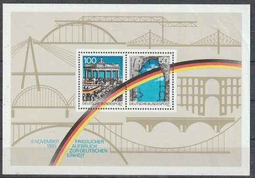 GERMANY 1990 The 1st Anniversary of the Fall of the Wall UMM CV R148.50 SG MS2332