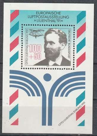 GERMANY 1991 Airmail Exhibition `LILIENTHAL `91` UMM CV R137.50 SG MS2406