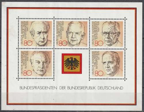 GERMANY 1982 Presidents of the Federal Republic UMM CV R165 SG MS2010