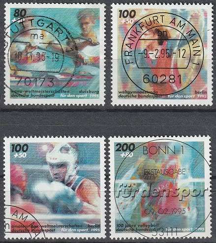 GERMANY 1995 Sports CTO CV R214.50 SG 2618-21 DISCOUNTED