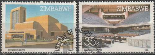 ZIMBABWE 1986 Harare International Conference Center UNH SG 688/9