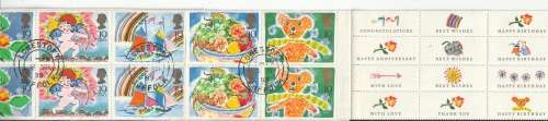 GB 1989 Greetings Booklet Stamps  CTO CV R528 SG 1423-27 COMPLETE BOOKLET