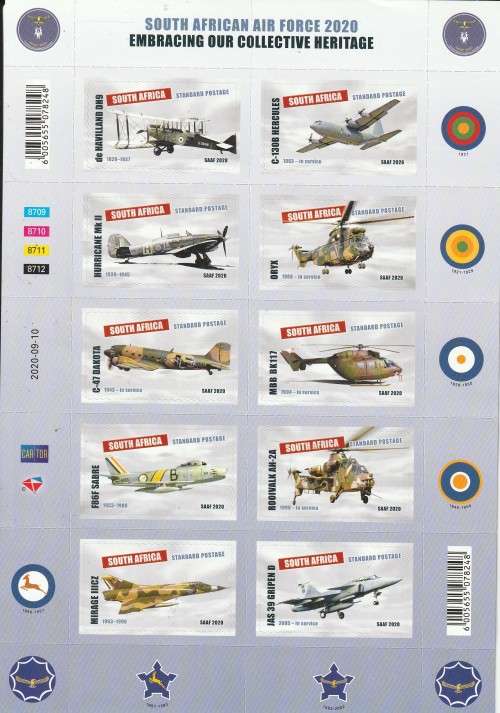 RSA 2021 The 100th Anniversary of the South African Air Force FULL SHEET