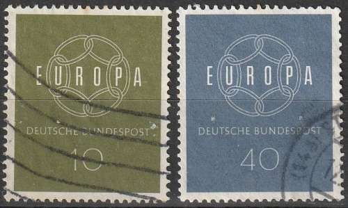 GERMANY 1959 EUROPA Stamps ULH CV R23.10 SG 1234/5