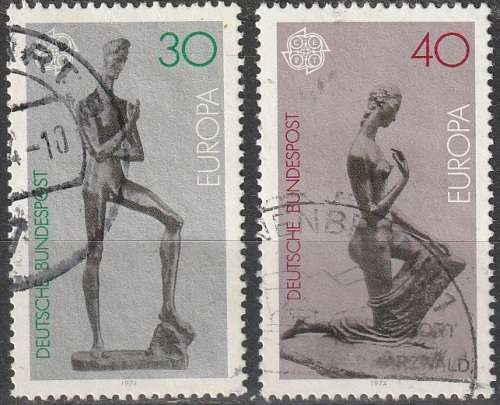 GERMANY 1974 EUROPA Stamps - Sculptures ULH CV R17.60 SG 1700/1