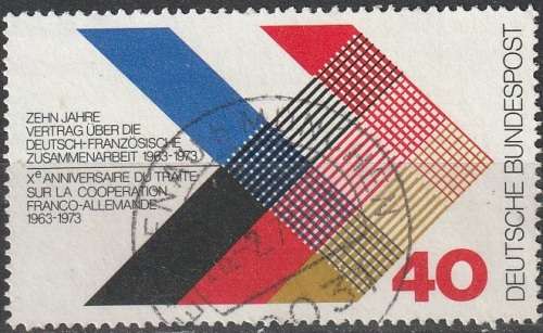 GERMANY 1973 The 10th Anniversary of the German-France Collaboration ULH CV R14.30 SG 1689