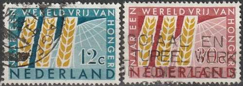 NETHERLANDS 1963 FAO - Freedom for Hunger ULH CV R42.90 SG 945/6