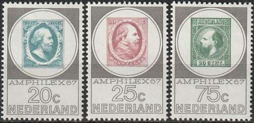 NETHERLANDS 1967 AMPHILEX MM CV R231 SG 1035-37