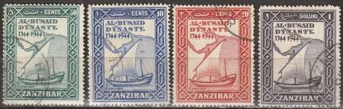 ZANZIBAR 1944 Sailboat - The 200th Anniversary of the Al Busaid Dynasty ULH CV R272 SG 127-80