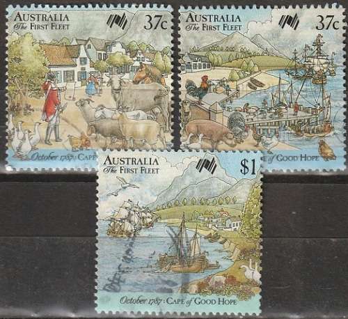 AUSTRALIA 1987 The 200th Anniversary of the Colonization of Australia - Firs ULH CV R99 SG 1090-92