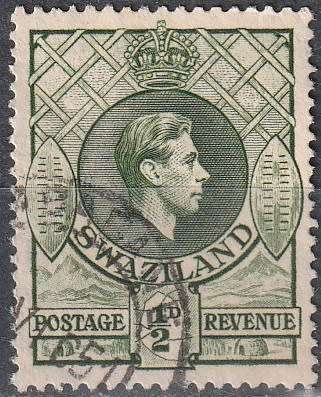 SWAZILAND 1938 -1954 King George VI ULH CV R60.50 SG 28