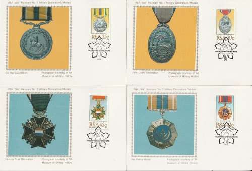 RSA SILK 1984 Military Decorations MAXI CARD POSTCARD SET