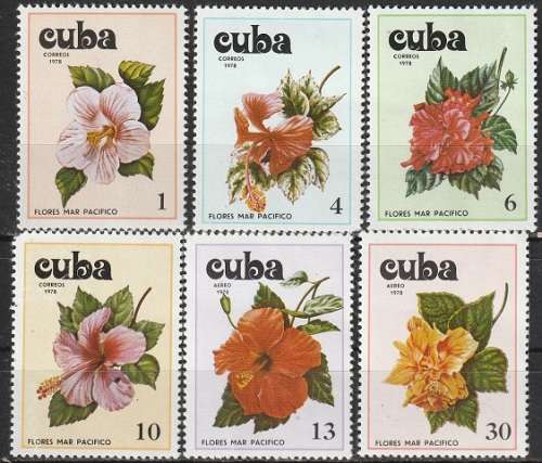 CUBA 1978 Pacific Flowers UMM CV R62.70 SG 2513-18