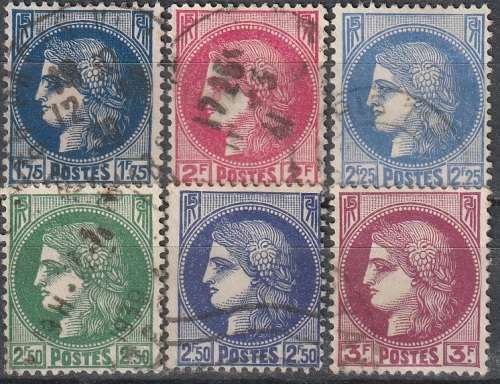 FRANCE 1938 -1942 New Daily Stamps - Ceres ULH CV R94.60 SG 591-591E