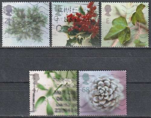 GB 2002 Merry Christmas - Self-Adhesive Stamps ULH CV R110 SG 2321-25