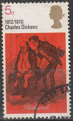 GB 1970 Charles Dickens and William Wordsworth UNH CV R4.40 SG 824