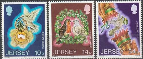 JERSEY 1986 Christmas Stamps UMM CV R41.80 SG402-04