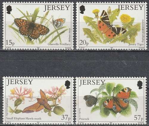 JERSEY 1991 Butterflies UMM CV R85.80 SG 554-7
