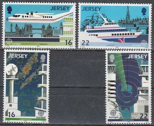 JERSEY 1988 EUROPA Stamps - Transportation and Communications UMM CV R50.60 SG 443-6