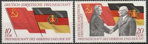 DDR 1972 The 25th Anniversary of DDR-Soviet Friendship UMM CV R79.20 SG E1477/8