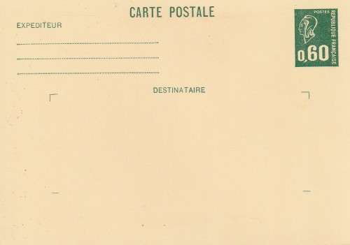 OLD PRE PAID POST CARD UN USED  FRANCE