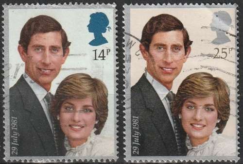 GB 1981 Wedding of Prince Charles and Lady Diana Spencer ULH CV R11 SG 1160/1